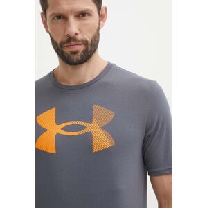 Tričko Under Armour pánske, šedá farba, s potlačou, 1379451