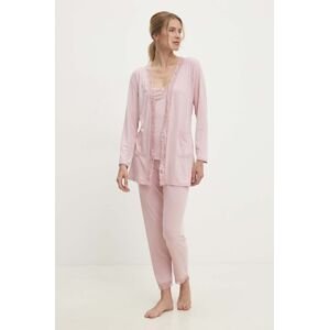 Pyžamo Answear Lab dámska, ružová farba