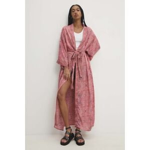 Kimono Answear Lab ružová farba, vzorovaná