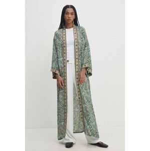 Kimono Answear Lab zelená farba, oversize, vzorovaná