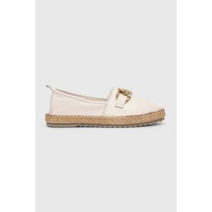 Kožené espadrilky Answear Lab béžová farba