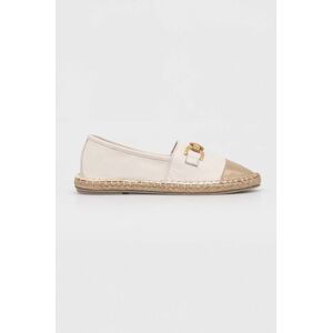 Kožené espadrilky Answear Lab béžová farba