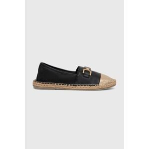 Kožené espadrilky Answear Lab čierna farba