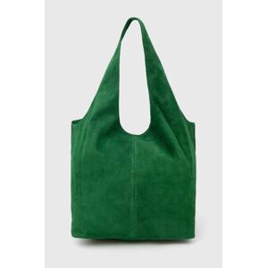 Semišová kabelka Answear Lab zelená farba
