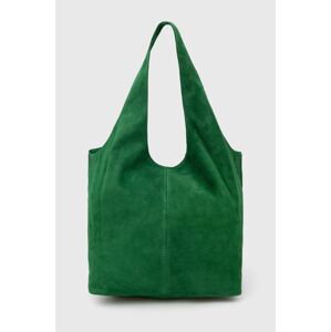 Semišová kabelka Answear Lab zelená farba