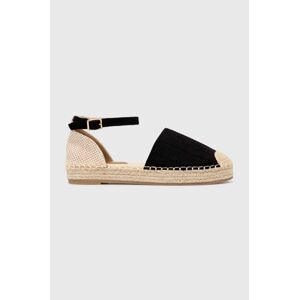 Espadrilky Answear Lab čierna farba, na platforme