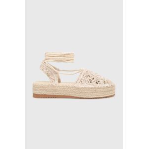 Espadrilky Answear Lab dámske, béžová farba, na platforme