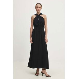 Šaty Answear Lab čierna farba, maxi, rovný strih
