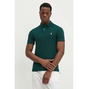 Bavlnené polo tričko Polo Ralph Lauren zelená farba,jednofarebné,710536856