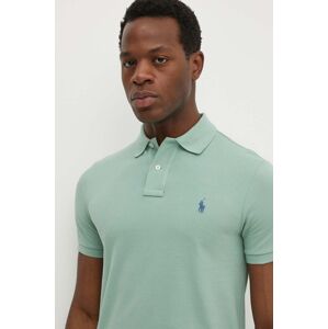 Bavlnené polo tričko Polo Ralph Lauren zelená farba,jednofarebný,710536856