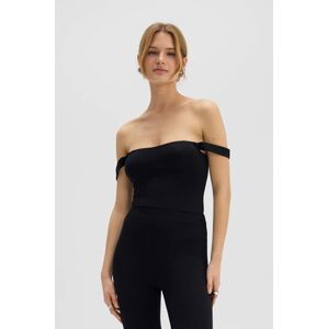 Body Saint Body BARDOT BODYSUIT BLACK dámske, čierna farba, jednofarebné, SB.548