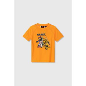 Detské plavkové tričko Lego oranžová farba