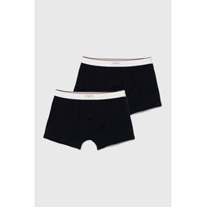 Detské bavlnené boxerky Tommy Hilfiger 2-pak tmavomodrá farba