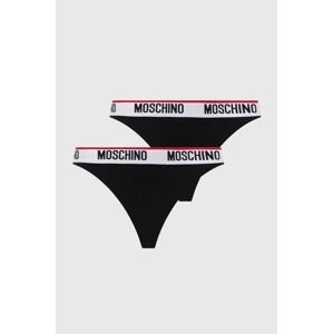 Tangá Moschino Underwear 2-pak čierna farba, 241V6A13824402