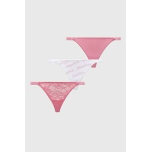 Tangá Moschino Underwear 3-pak ružová farba, 241V6A23054611