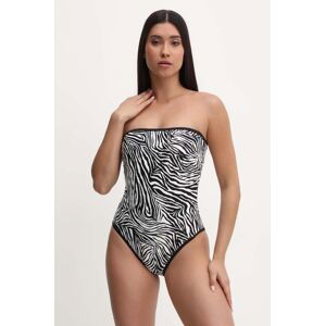 Jednodielne plavky MICHAEL Michael Kors BANDEAU ONE PIECE čierna farba, jemne vystužený košík, MM24004