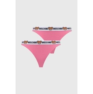 Tangá Moschino Underwear 2-pak ružová farba, 13854402