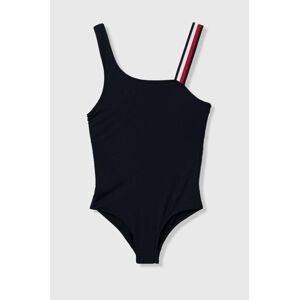 Jednodielne plavky Tommy Hilfiger tmavomodrá farba
