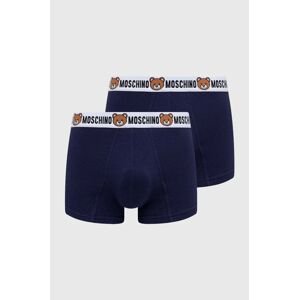 Boxerky Moschino Underwear 2-pak pánske, tmavomodrá farba, 241V1A13864402