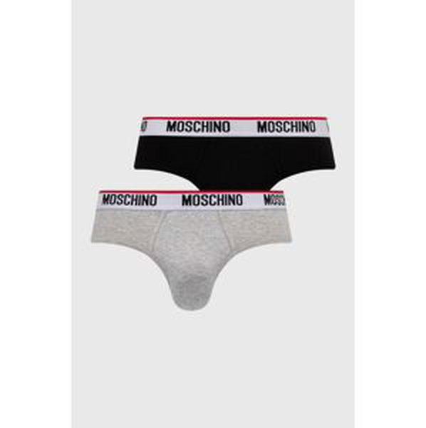Slipy Moschino Underwear 2-pak pánske, šedá farba, 241V1A13924300