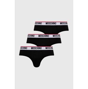 Slipy Moschino Underwear 3-pak pánske, čierna farba, 241V1A13934300