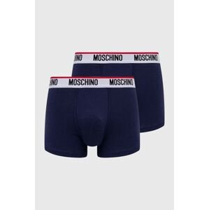 Boxerky Moschino Underwear 2-pak pánske, tmavomodrá farba, 241V1A13944300