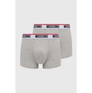 Boxerky Moschino Underwear 2-pak pánske, šedá farba, 241V1A13944300