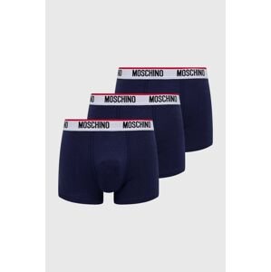 Boxerky Moschino Underwear 3-pak pánske, tmavomodrá farba, 241V1A13954300