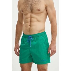 Plavkové šortky Tommy Jeans zelená farba, UM0UM03202