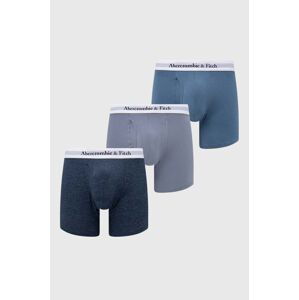 Boxerky Abercrombie & Fitch 3-pak pánske, tmavomodrá farba, KI114-4001-200