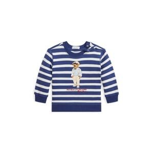 Mikina pre bábätká Polo Ralph Lauren tmavomodrá farba, vzorovaná, 320942220001