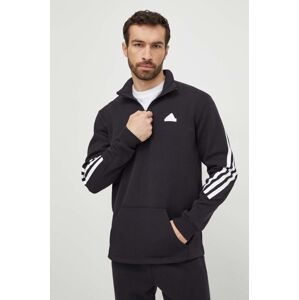 Mikina adidas SPORTY STREET pánska, čierna farba, s potlačou, IN3314