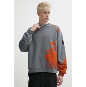 Bavlnená mikina A-COLD-WALL* Brushstroke Crewneck pánska, šedá farba, s potlačou, ACWMW184