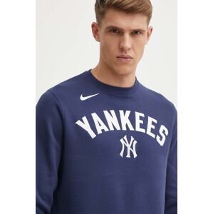 Mikina Nike New York Yankees pánska, tmavomodrá farba, s nášivkou