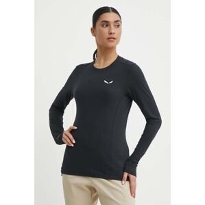 Športové tričko s dlhým rukávom Salewa Puez Dry čierna farba, 00-0000028865
