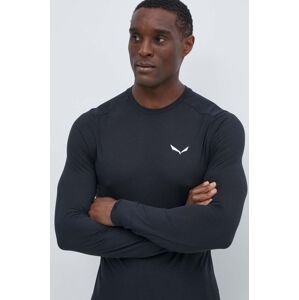 Športové tričko s dlhým rukávom Salewa Puez Dry čierna farba, jednofarebný, 00-0000028864