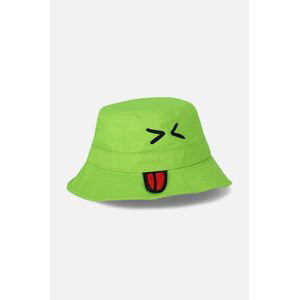 Detský bavlnený klobúk Coccodrillo zelená farba, bavlnený