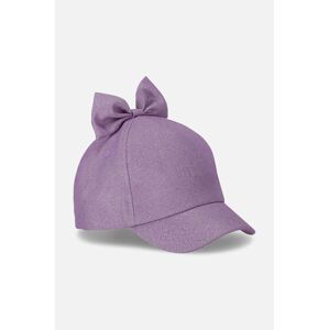 Detská baseballová čiapka Coccodrillo fialová farba, jednofarebná