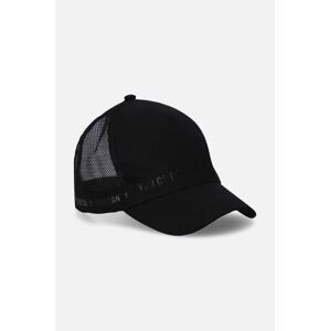 Detská baseballová čiapka Coccodrillo čierna farba, jednofarebná