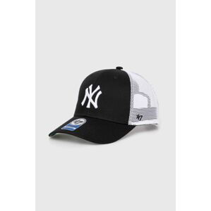 Detská baseballová čiapka 47 brand MLB New York Yankees Branson čierna farba, s nášivkou, BBRANS17CTP