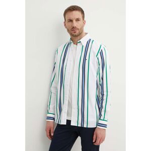 Bavlnená košeľa Tommy Hilfiger pánska, biela farba, regular, s golierom button-down, MW0MW34554