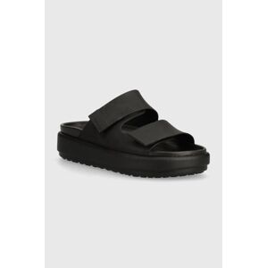 Šľapky Crocs Brooklyn Luxe Sandal dámske, čierna farba, na platforme, 209586.060