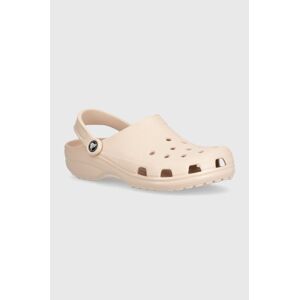 Šľapky Crocs Classic dámske, béžová farba, 10001