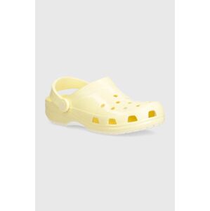 Šľapky Crocs Classic High Shine Clog dámske, žltá farba, 209609