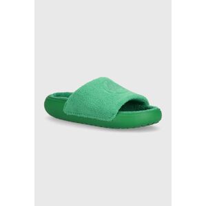 Šľapky Crocs Classic Towel Slide dámske, zelená farba, 209962