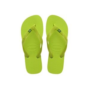 Žabky Havaianas BRASIL dámske, zelená farba, na plochom podpätku, 4000032.7344