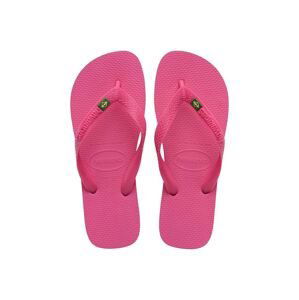 Žabky Havaianas BRASIL dámske, ružová farba, na plochom podpätku, 4000032.6002