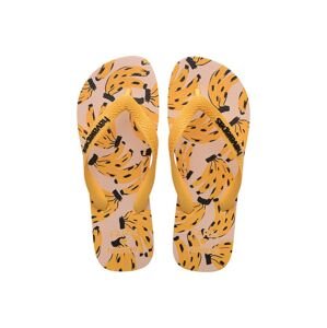 Žabky Havaianas TOP FARM BANANINHA CAJA dámske, žltá farba, na plochom podpätku, 4149559.5559