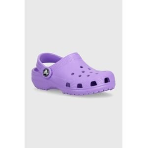 Detské šľapky Crocs Classic Clog fialová farba