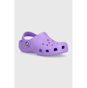 Detské šľapky Crocs Classic Clog fialová farba